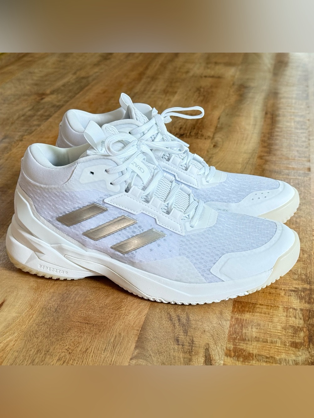 Adidas Crazyflight 6 Mid W Volleyball Shoes White Silver Women’s 7.5 NEW HP7030
